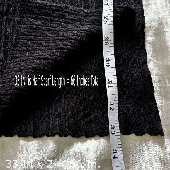 RIBBED KNIT SWEATER WITH MATCHING SCARF, BLACK, SZ 1X, SOFT FABRIC, LONG SLEEVES - Picture 15 of 16
